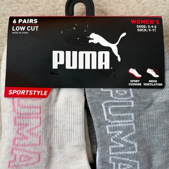 Ladies PUMA Low Cut Socks - Picture 2 of 6